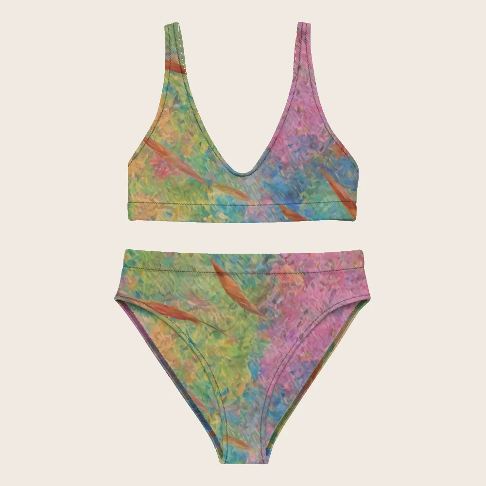 High-Waisted Bikini on model