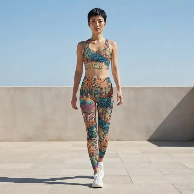 Longline Sports Bra, one-of-one design 06C2213F