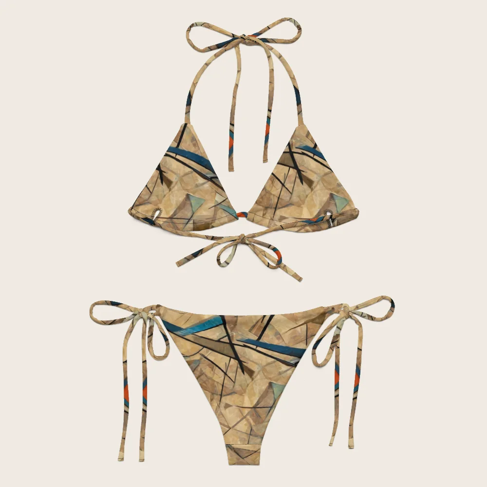 String Bikini on model