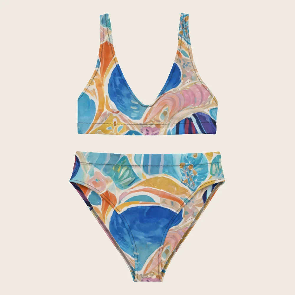 High-Waisted Bikini on model
