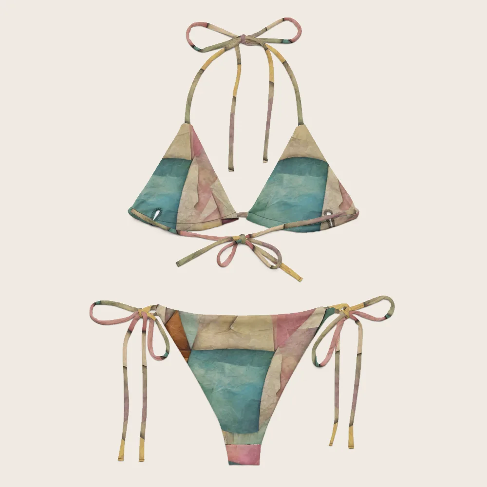 String Bikini on model
