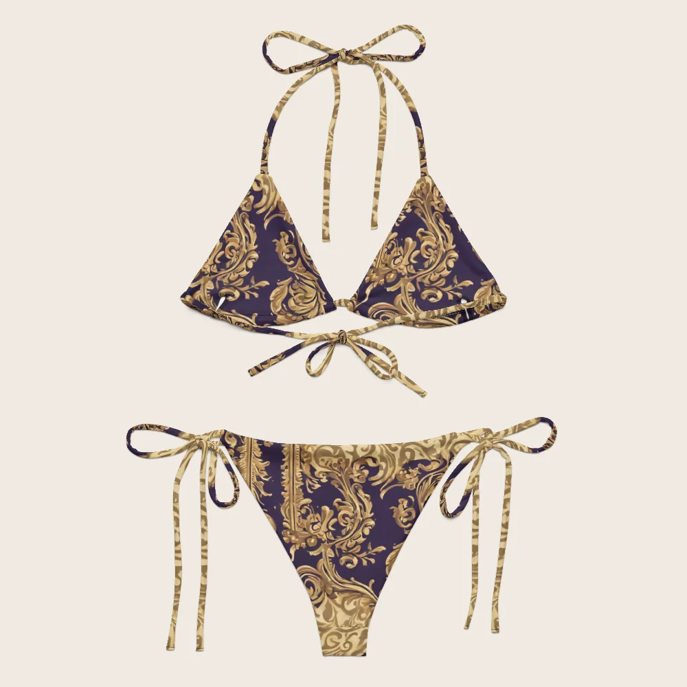 String Bikini on model