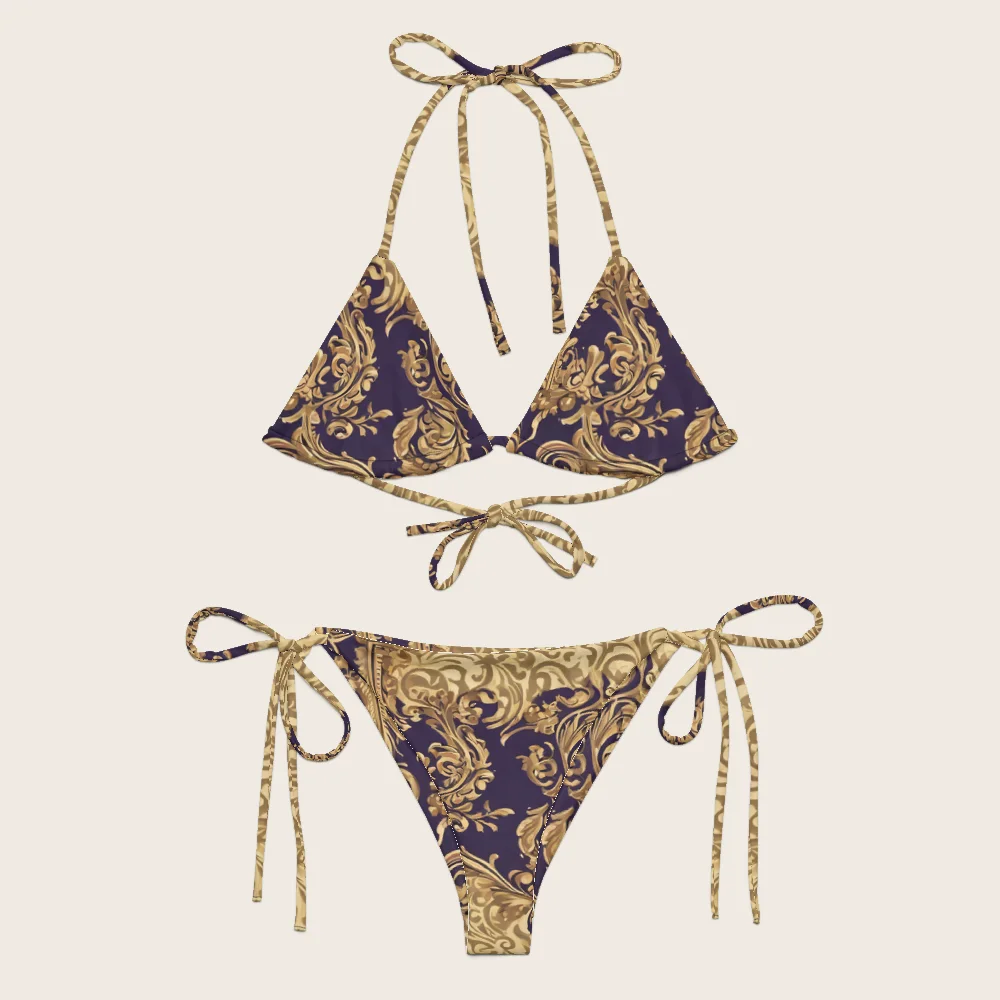 String Bikini on model