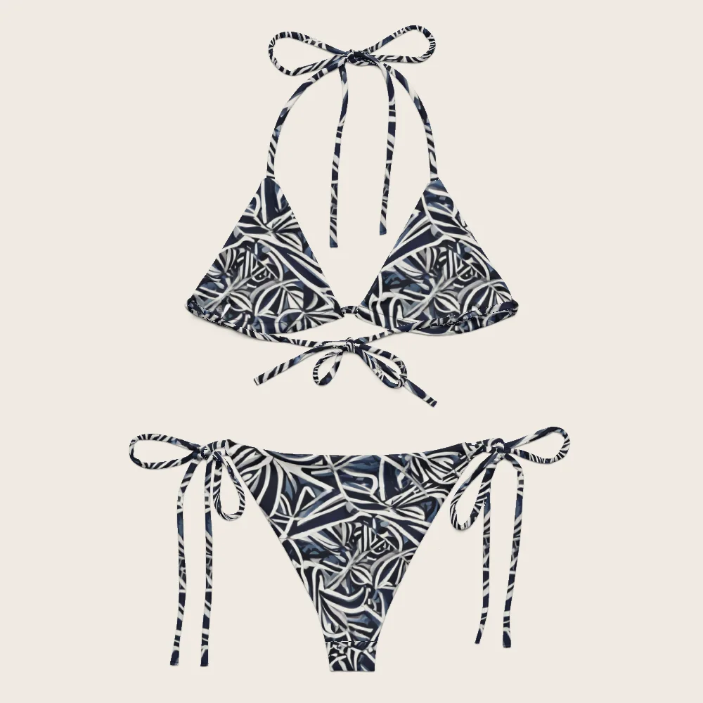 String Bikini on model