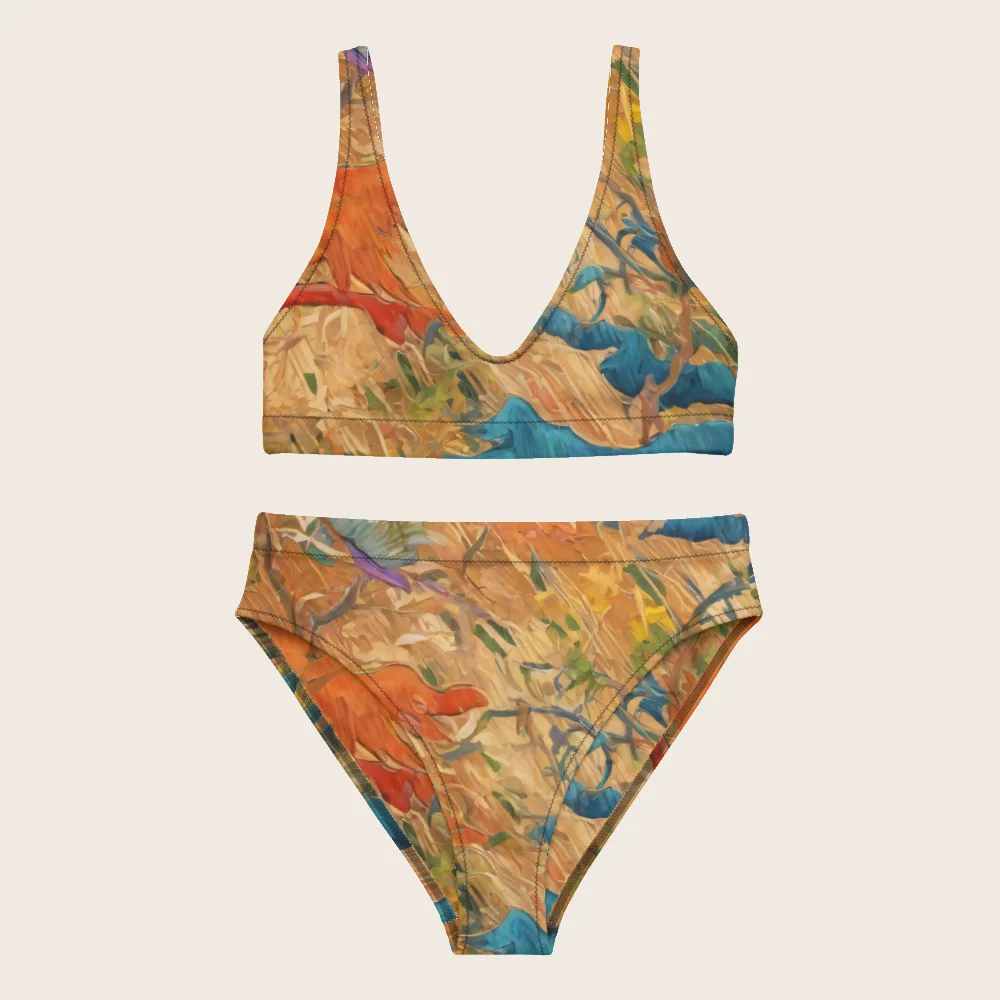 High-Waisted Bikini on model