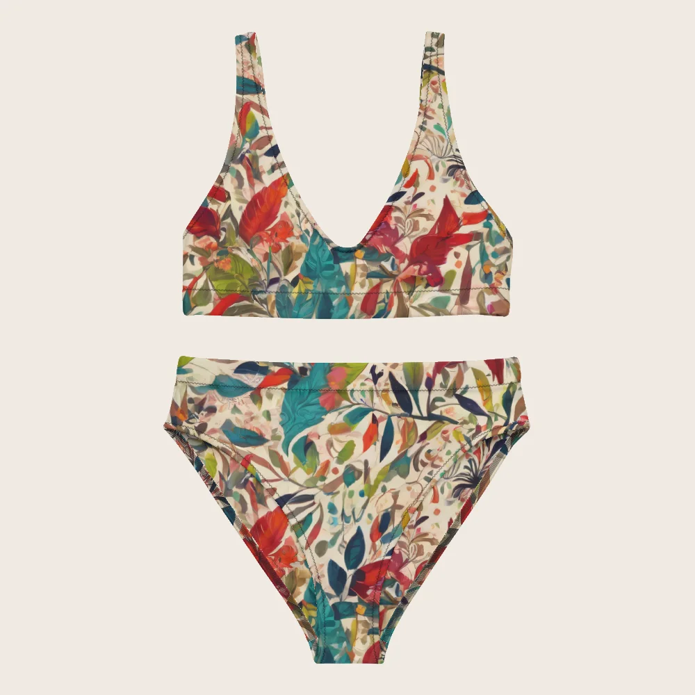 High-Waisted Bikini on model