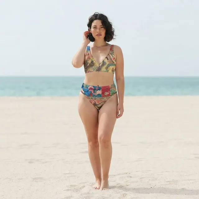 High-Waisted Bikini, one-of-one design 216AC589