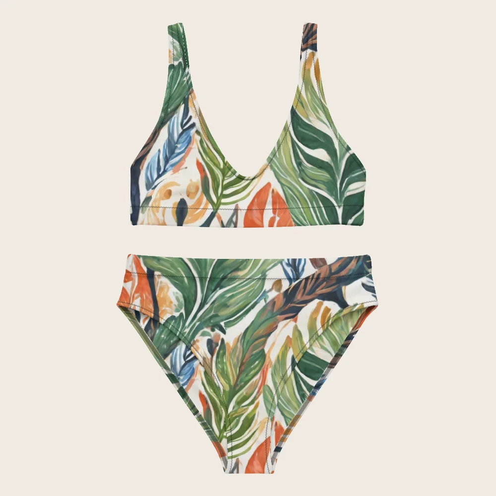 High-Waisted Bikini on model