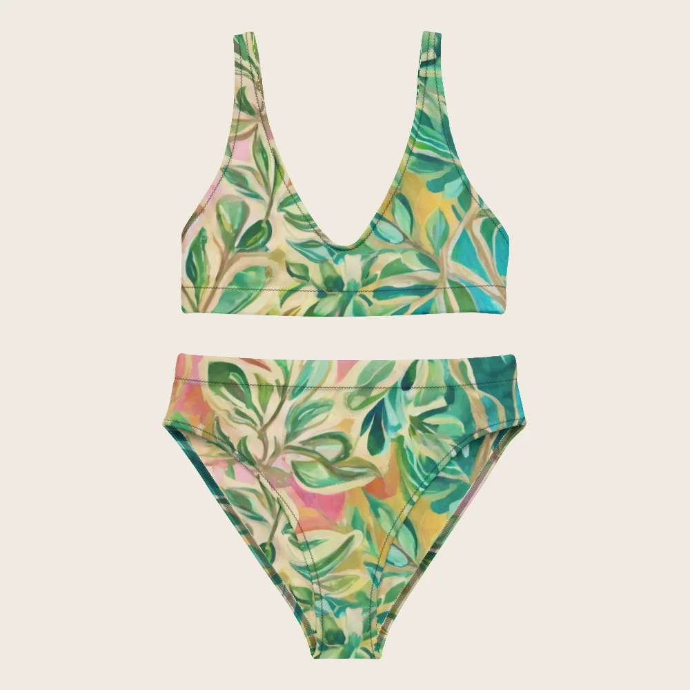 High-Waisted Bikini on model