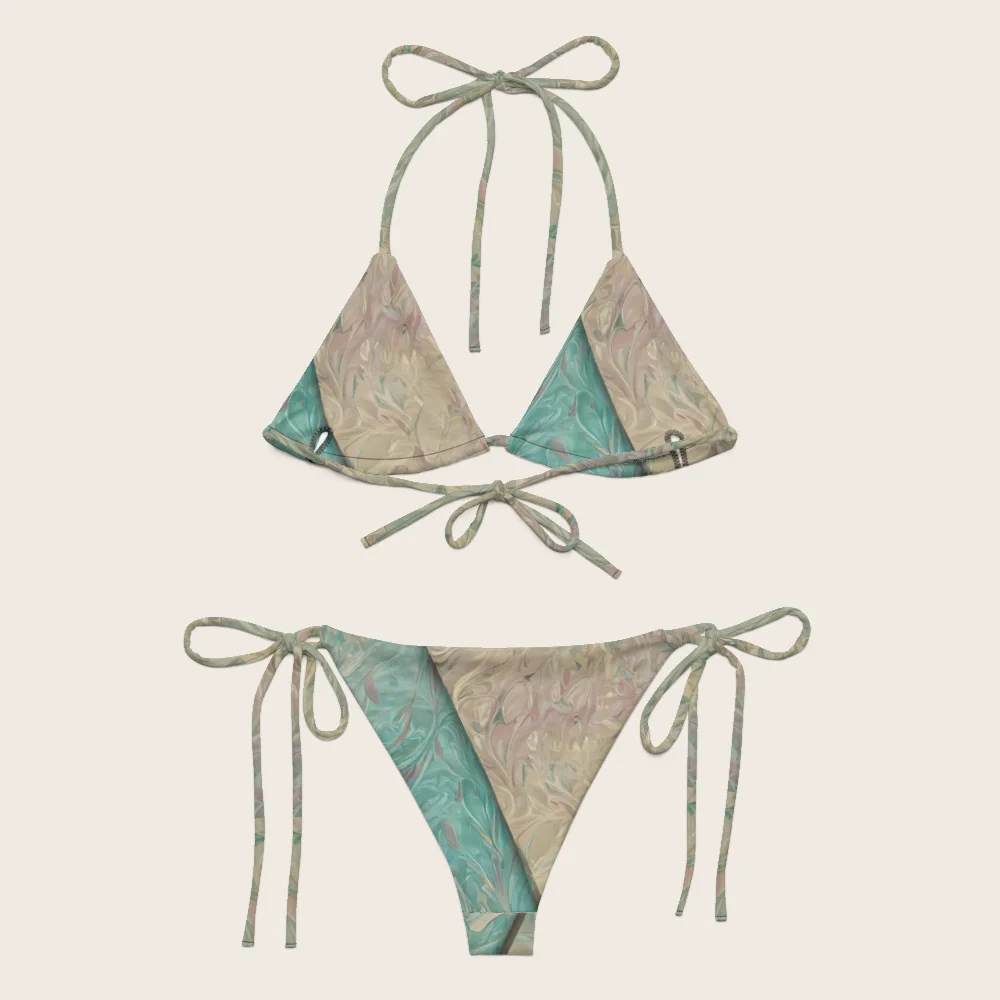 String Bikini on model