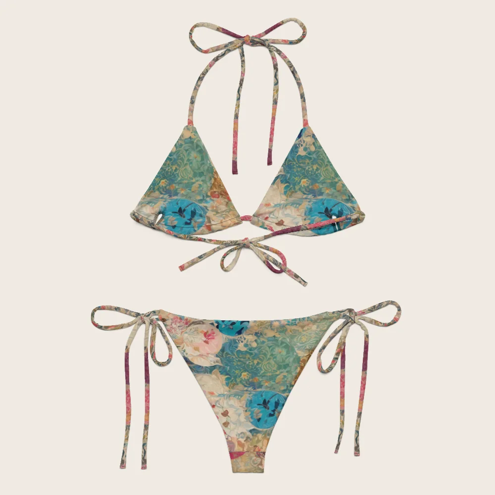 String Bikini on model