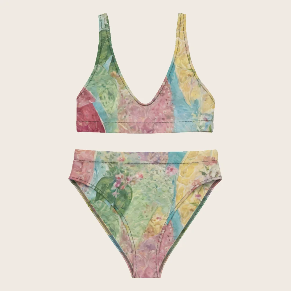 High-Waisted Bikini on model