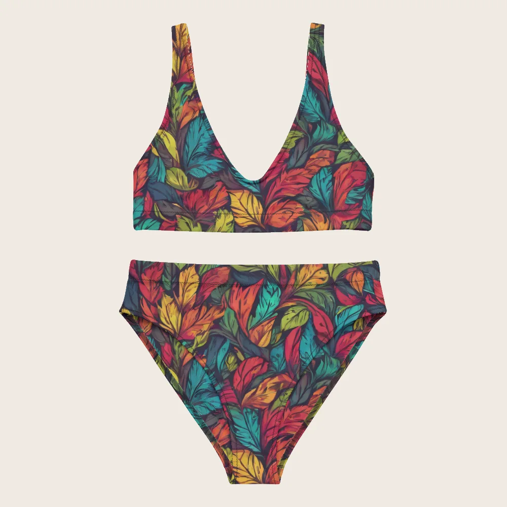 High-Waisted Bikini on model