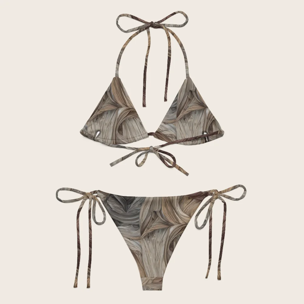 String Bikini on model