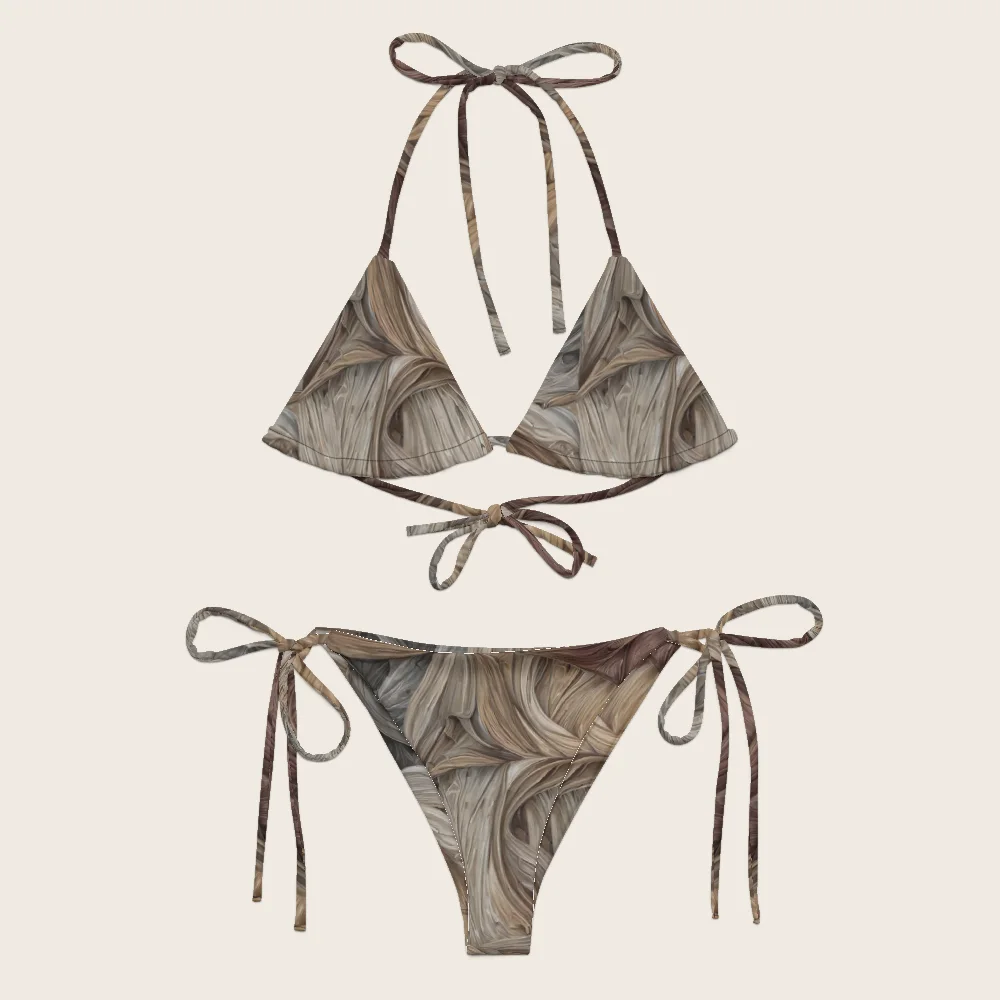 String Bikini on model