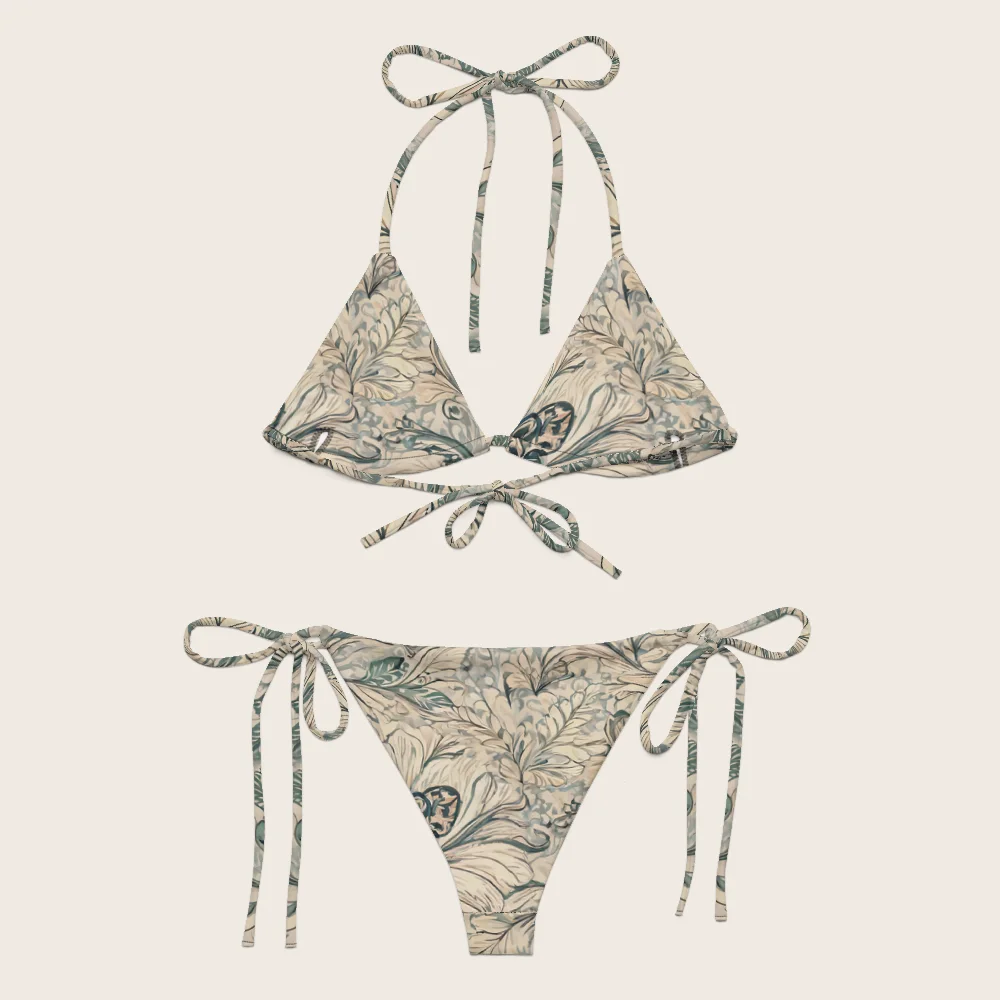 String Bikini on model