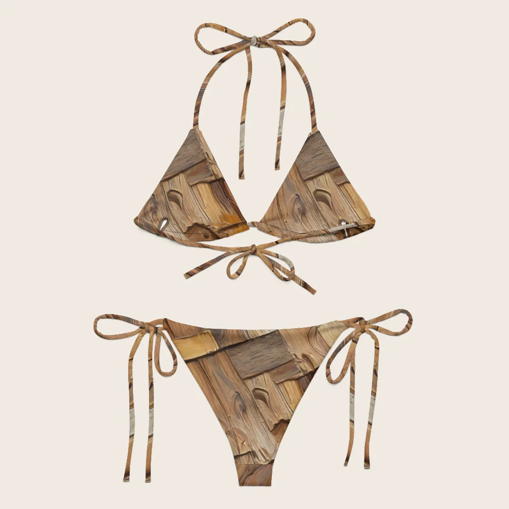 String Bikini on model