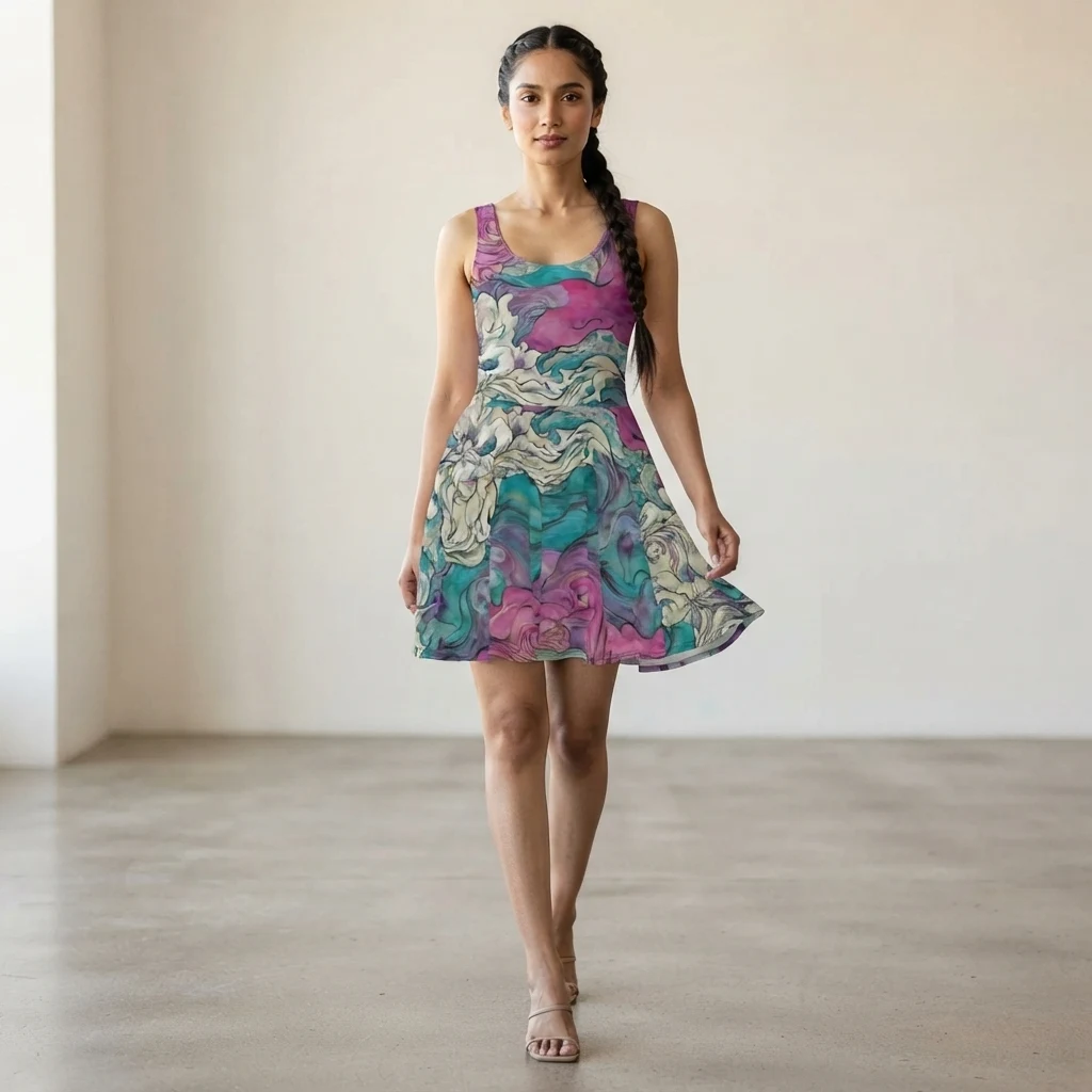 Skater Dress on model
