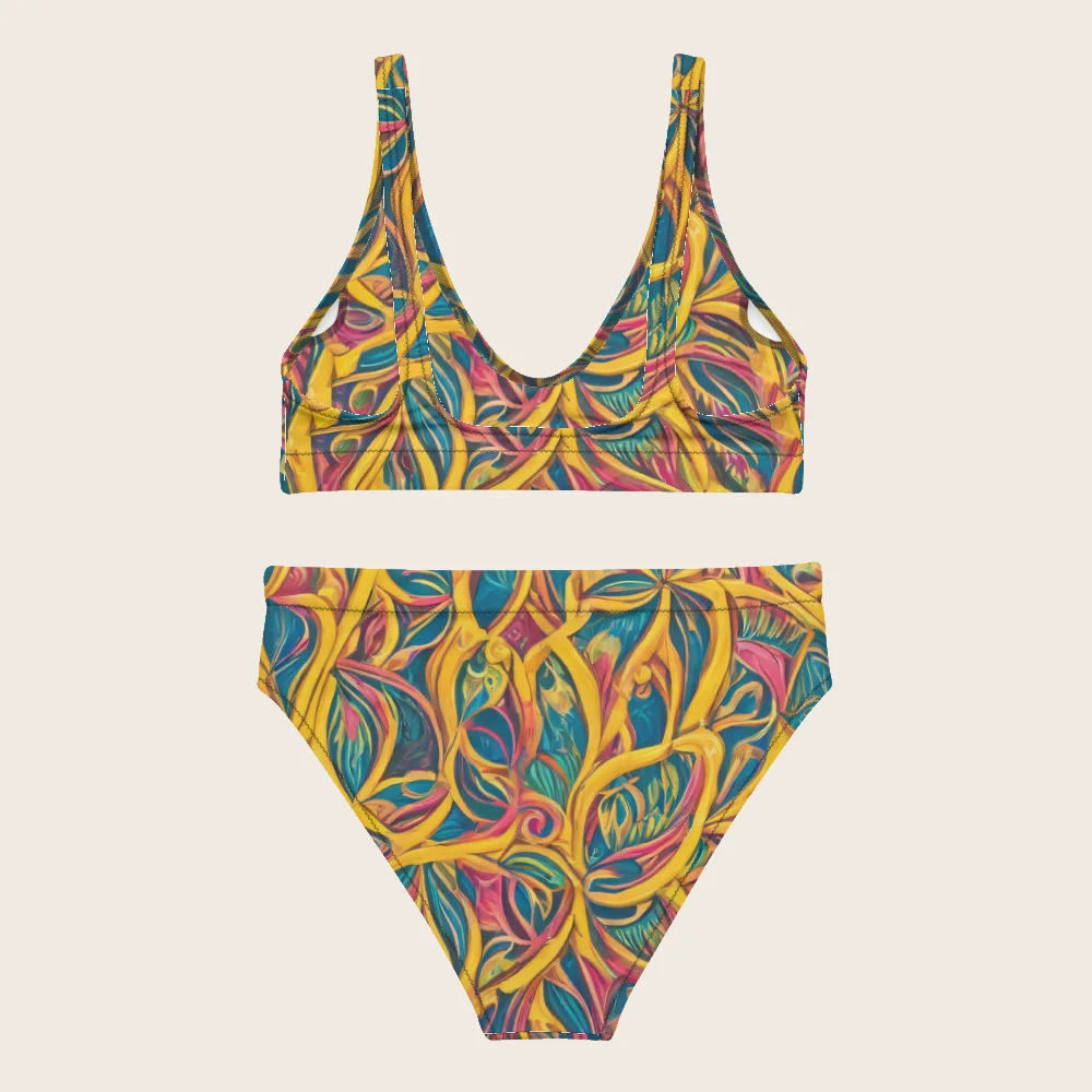 High-Waisted Bikini on model