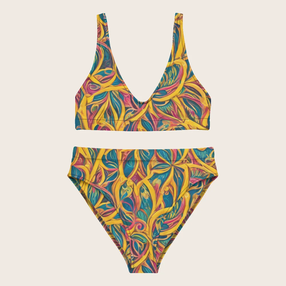High-Waisted Bikini on model