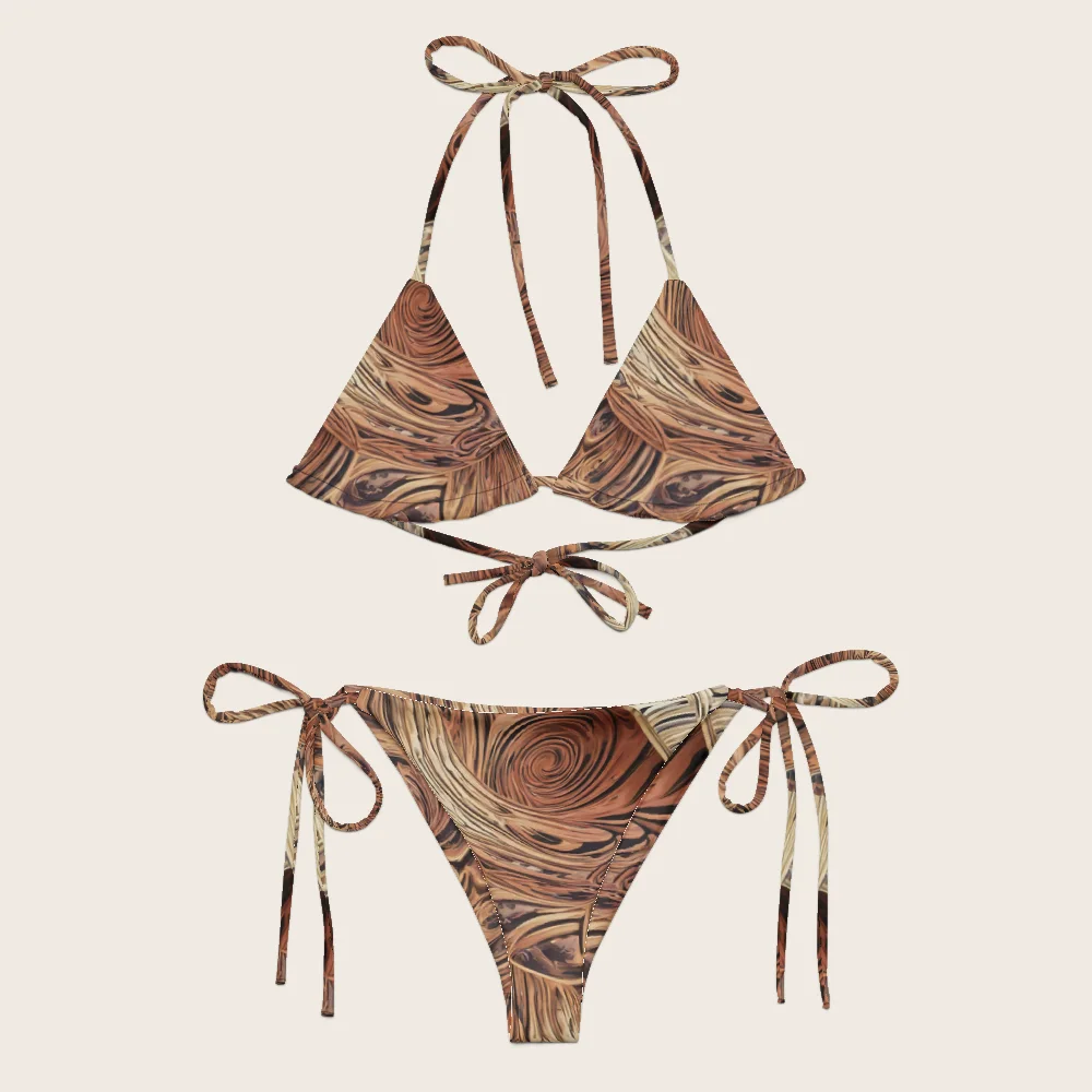 String Bikini on model