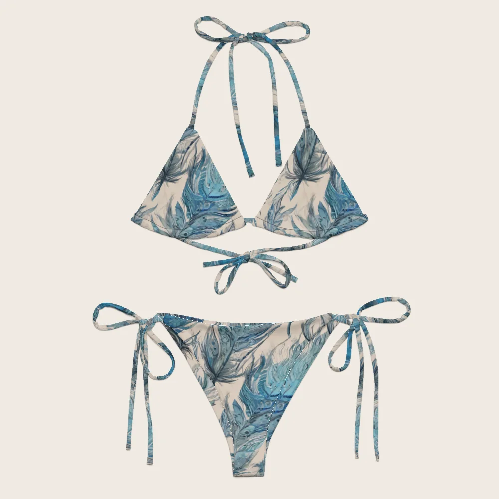 String Bikini on model
