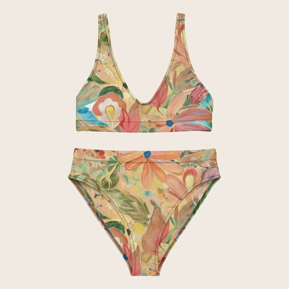 High-Waisted Bikini on model