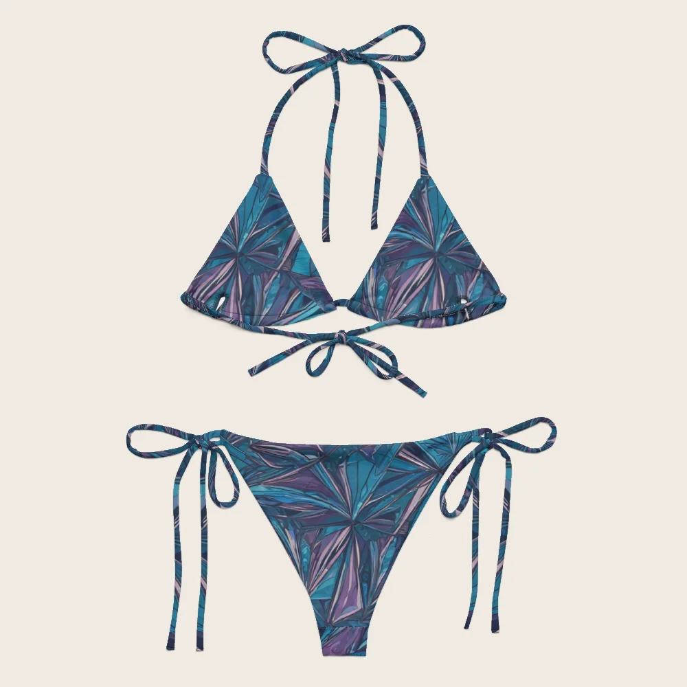 String Bikini on model