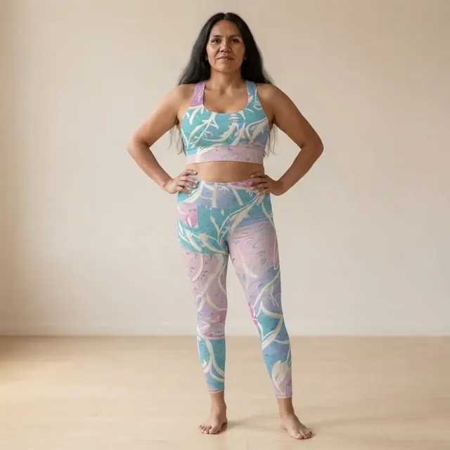 Longline Sports Bra, one-of-one design DFF0DD3D