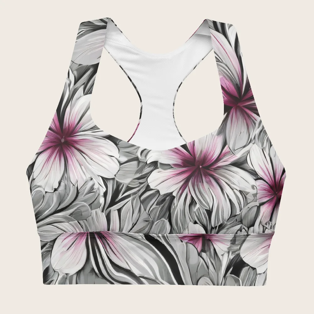 Longline Sports Bra on model
