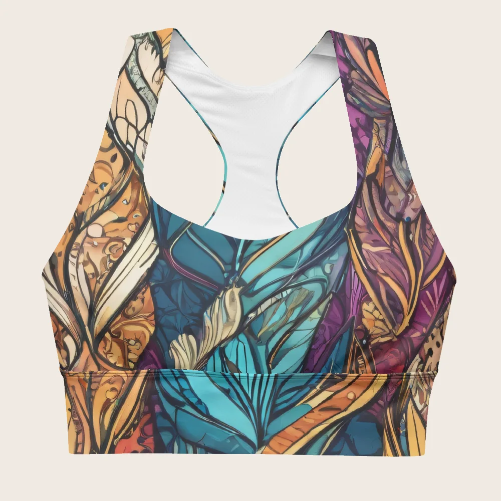 Longline Sports Bra on model
