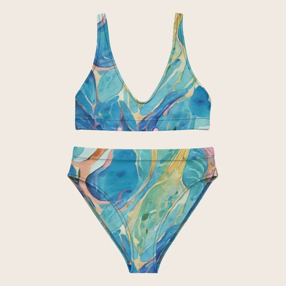 High-Waisted Bikini on model