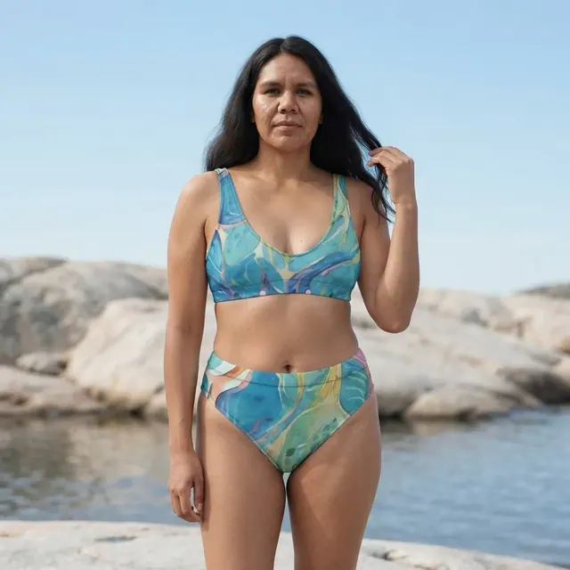 High-Waisted Bikini, one-of-one design 4446207B