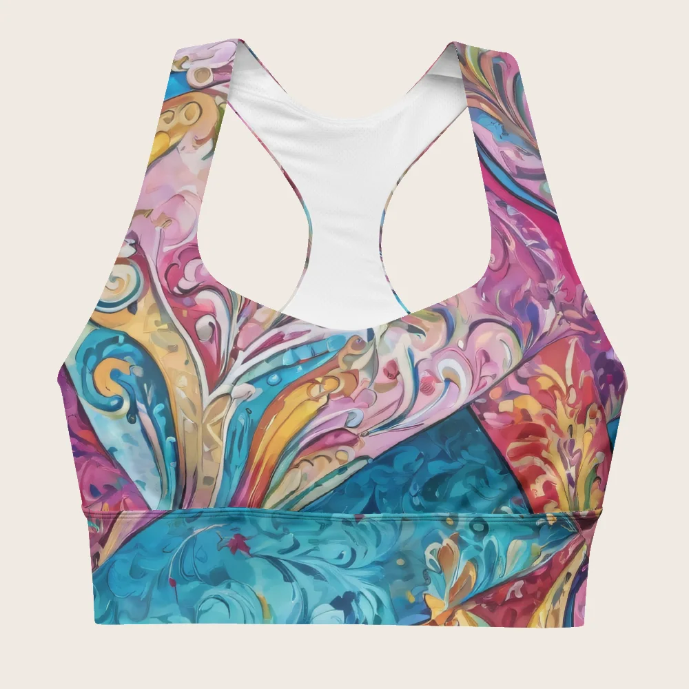 Longline Sports Bra on model