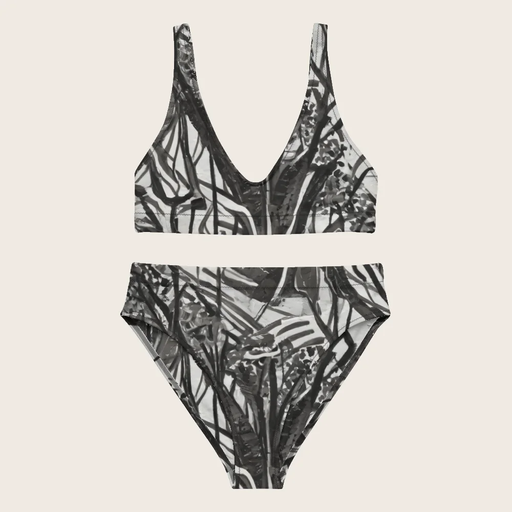High-Waisted Bikini on model