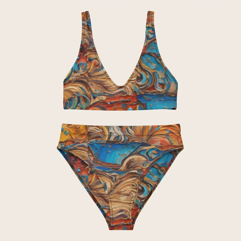 High-Waisted Bikini on model