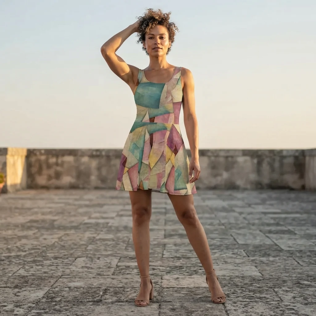 Skater Dress on model