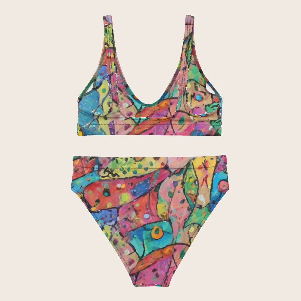 High-Waisted Bikini on model