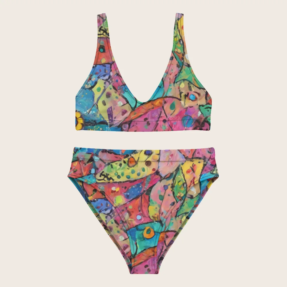 High-Waisted Bikini on model