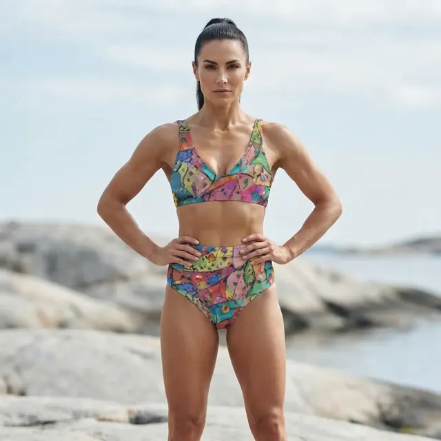 High-Waisted Bikini, one-of-one design D842336C