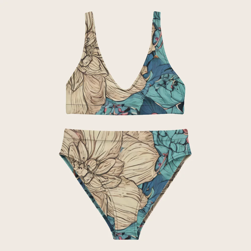 High-Waisted Bikini on model