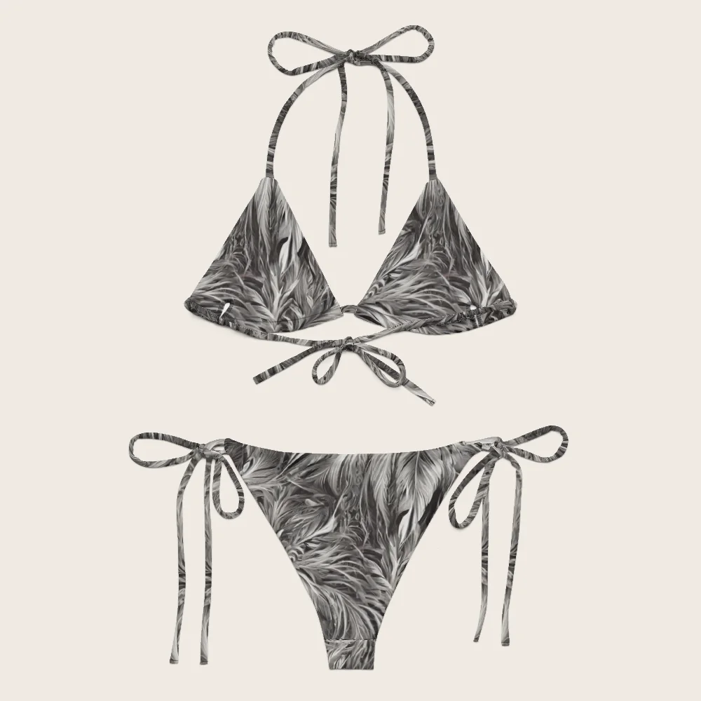 String Bikini on model