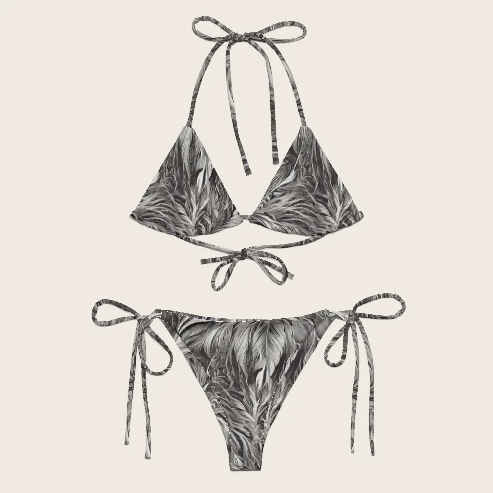 String Bikini on model