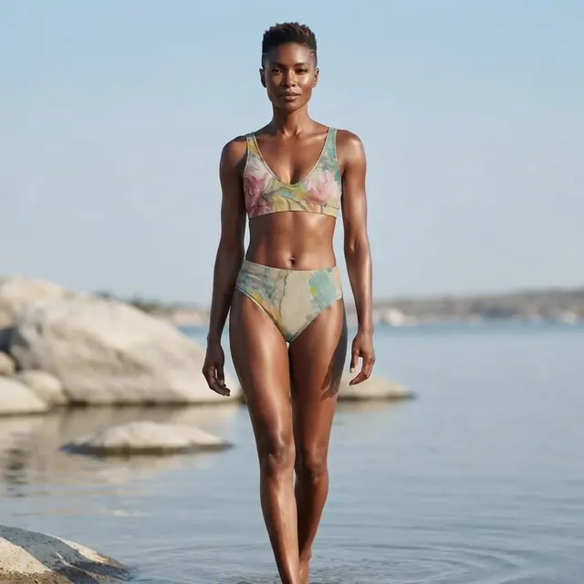 High-Waisted Bikini, one-of-one design 30EA6F88