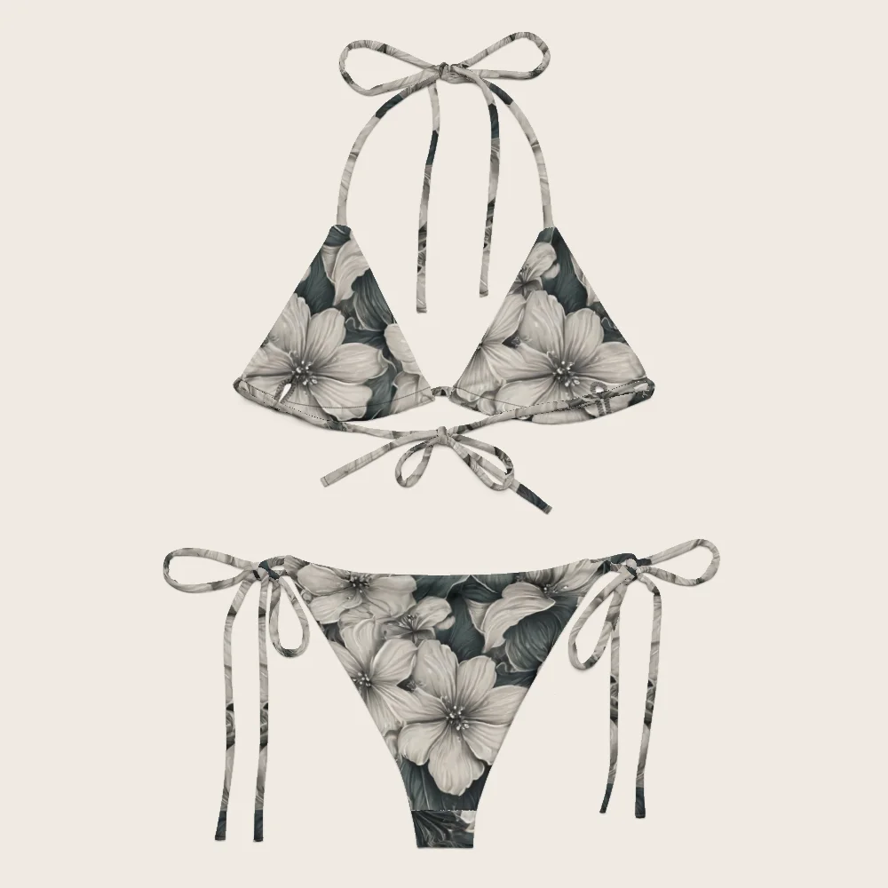 String Bikini on model