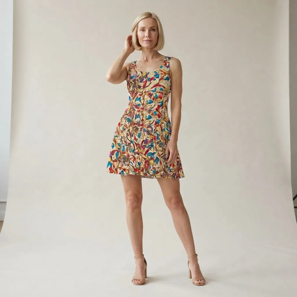 Skater Dress on model