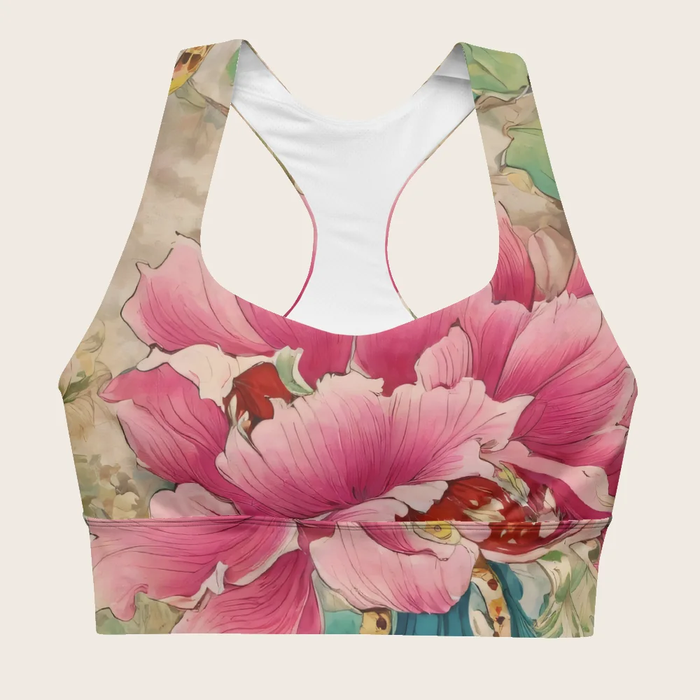 Longline Sports Bra on model