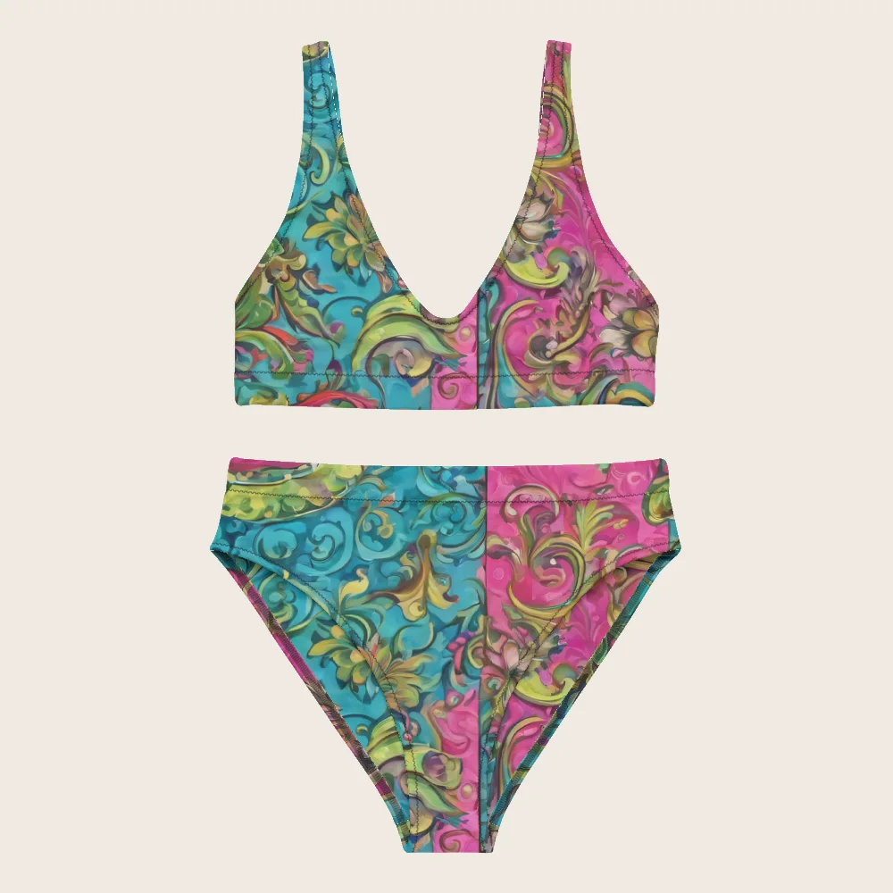 High-Waisted Bikini on model