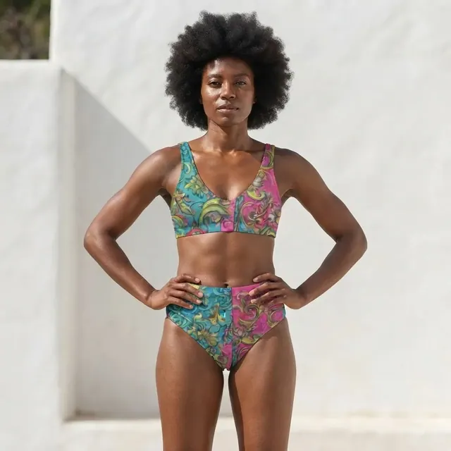 High-Waisted Bikini, one-of-one design 312DF097