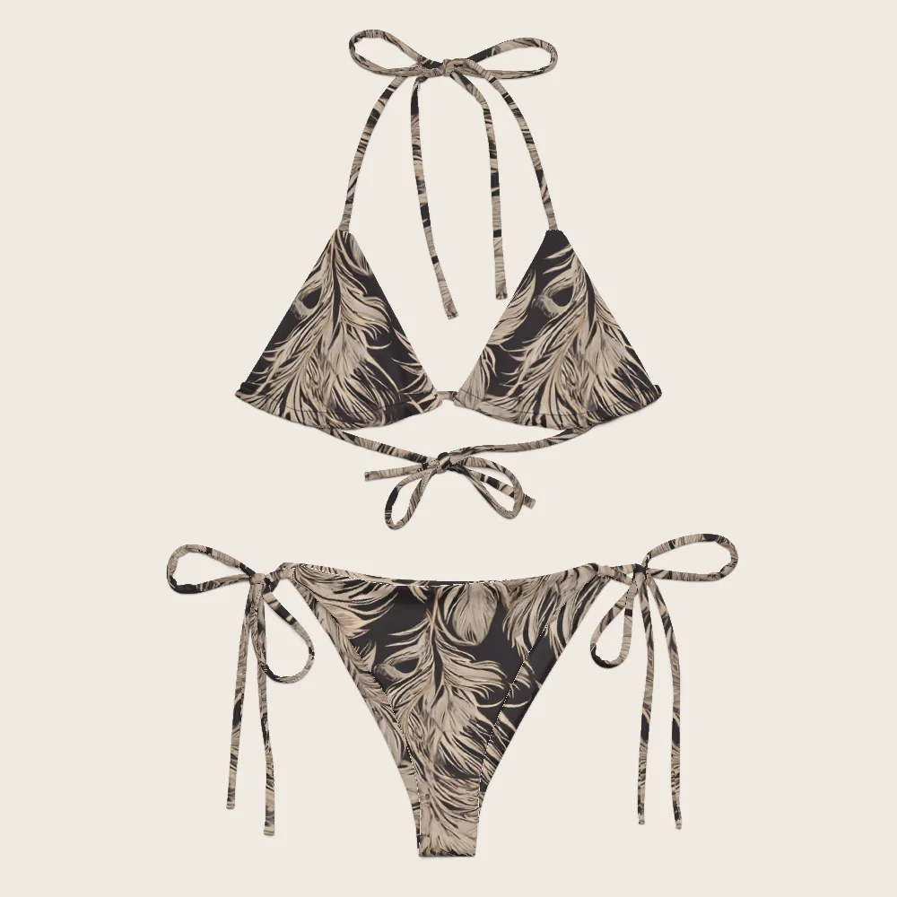 String Bikini on model